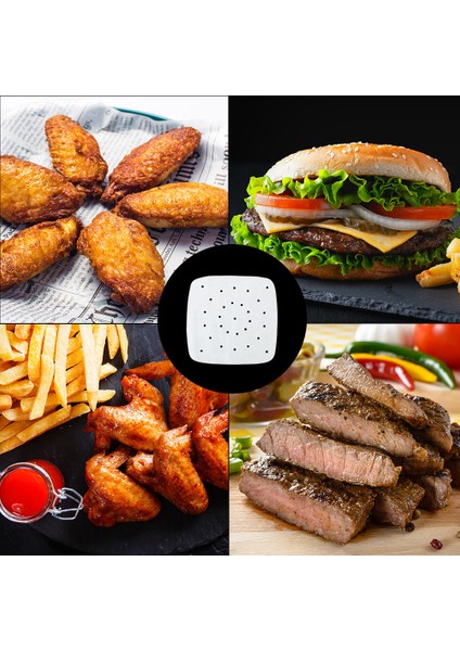 8.5 Inç Tarzı Beyaz Mutfak Aksesuarları Hava Fritözü Liner Tencere Yağ Kağıdı Delikli Olmayan Yapışmaz Mat Inç Pişirme ve Buharlama Için (Yurt Dışından) indirimleri