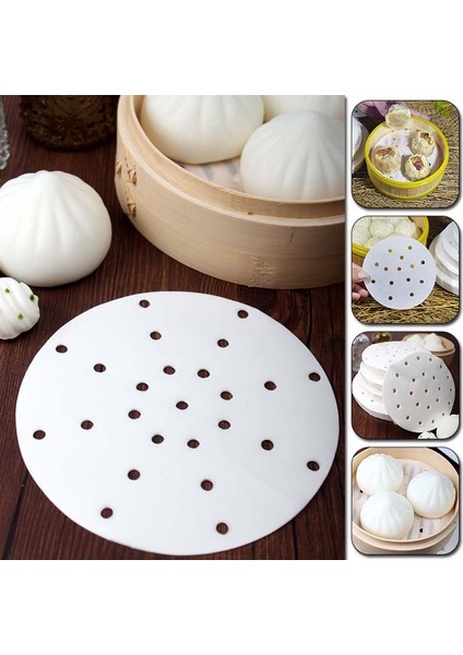 15CM Tarzı Hava Fritözü Buharlı Tabaklar Delikli Ahşap Selüloz Kağıtlar Yapışmaz Pişirme Matları Buhar Sepeti Paspası Fırın Pişirme Araçları (Yurt Dışından)