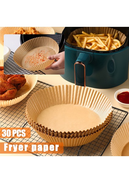 16CM 30PCS Tarzı Hava Fritözü Için Kağıt Buharlı Pişirme Kağıdı - Cheesecake Hava Fritözü Aksesuarları (Yurt Dışından) modelleri