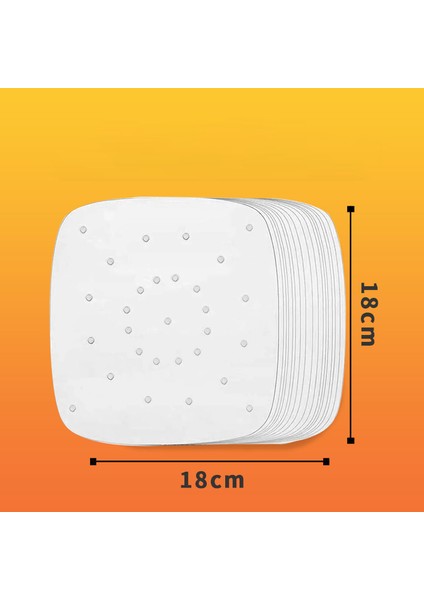 18CM Tarzı Hava Fritözü Liner Kare Hava Fritözü Kağıt Inç Tek Kullanımlık Fırın Kağıtları Delikli Pergament Kağıtlar Buhar Matı (Yurt Dışından)