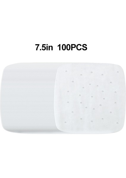 7.5 Inç Tarzı Buharlı Fırın Için 10 Inç Hava Fritözü Liner Beyaz Mutfak Aksesuarları Pot Yağ Kağıt Delikli Yapışmaz Mat (Yurt Dışından)