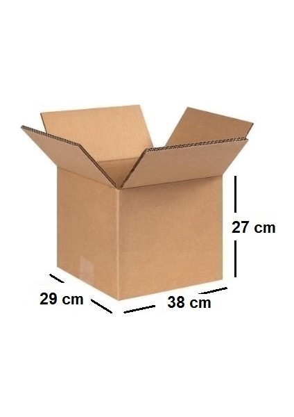 Çift Oluklu Koli, Çok Amaçlı Koli 38X29X27 cm Bc Dalga 20 Adet