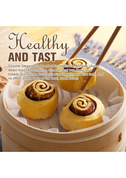 1 Adet 20CM Tarzı cm Yuvarlak Yapışmaz Silikon Buharlığa Mat Yeniden Kullanılabilir Beyaz Dim Sum Kağıdı Ev Restoran Buharlıklar Mat Mutfak Pişirme Araçları (Yurt Dışından) indirimleri