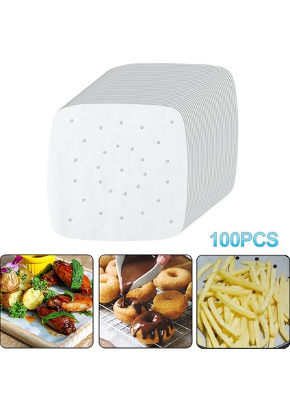8.5 Inç Tarzı Buharlı Fırın Için 10 Inç Hava Fritözü Liner Beyaz Mutfak Aksesuarları Pot Yağ Kağıt Delikli Yapışmaz Mat (Yurt Dışından) fırsatları