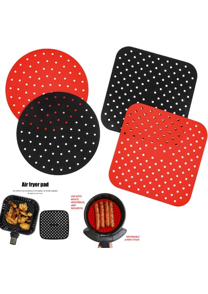 Koyu Gri Tarzı Hava Fritözü Pedleri Silikon Buharlı Pişirme Kağıt Kalıp Yapışmaz Gıda Pişirme Tekrar Kullanılabilir Fırın Pişirme Kapları Mutfak Araç ve Gereçleri (Yurt Dışından) indirimleri