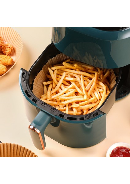 Sarı Stil Yeni Hava Fritözü Kağıt Liner cm Yapışmaz Mat Pulp Buharlı Yuvarlak Kağıt Liner Mutfak Malzemesi Adet Hava Fritözü Kağıt Liner (Yurt Dışından)