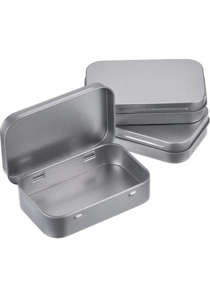 Boş Metal Aksesuar Teneke Kutu Gri 9.5X6X2 cm 3'lü Set fiyatları