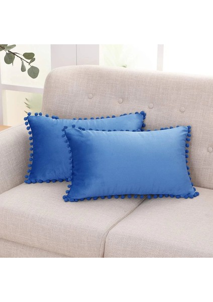 2 Adet Ponponlu Dekoratif Kırlent Kılıfı fiyatları