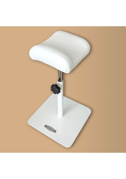 Kuaför Pedikür Ayaklığı Hareketli Başlıklı Pedikür Standı Ayağı Beyaz