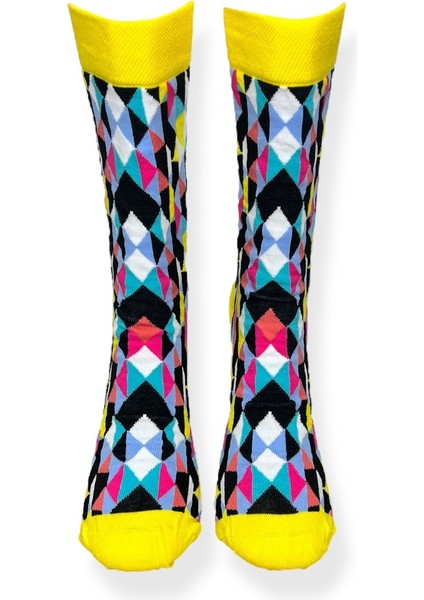 Tekli Unisex Desenli Çok Renkli Esnek Nem Alabilen Pamuklu Çorap fırsatları