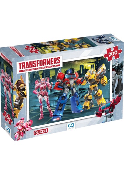 Transformers Lisanslı 200 Parça 33X48CM Çocuk Puzzle Yapboz Serisi