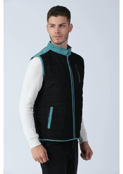 Alexandergardı Renk Detaylı Yelek (E25-605YELEK)