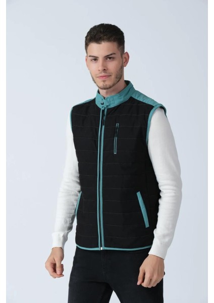 Alexandergardı Renk Detaylı Yelek (E25-605YELEK)