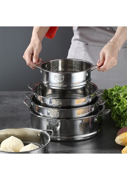 26CM Tarzı 304 Paslanmaz Çelik Gıda Buhar Izgarası Tepsi ile Çift Kulaklı Süzgeçli Pilav Tenceresi Mantı Buharlı Pişirici Mutfak Pişirme Araçları (Yurt Dışından) indirimleri