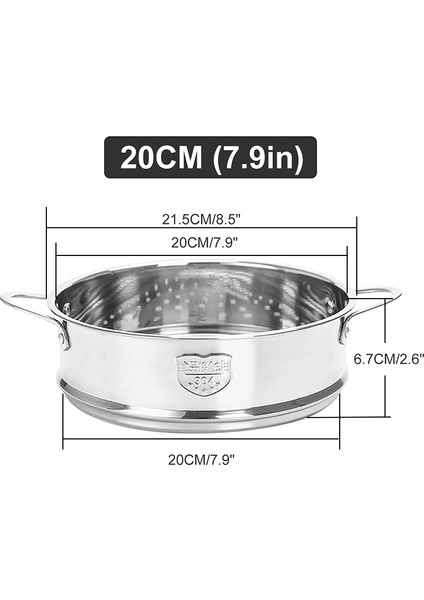 16CM Tarzı Çift Kulplu Çorba Tenceresi ve Süt Tenceresi Için Kalın Gıda Buhar Rafı Paslanmaz Çelik Buharlı Pişirici Mutfak Araçları (Yurt Dışından) fiyatları