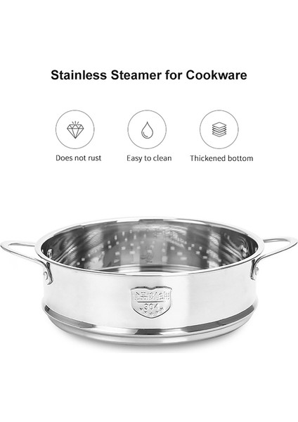 16CM Tarzı Çift Kulplu Çorba Tenceresi ve Süt Tenceresi Için Kalın Gıda Buhar Rafı Paslanmaz Çelik Buharlı Pişirici Mutfak Araçları (Yurt Dışından) fırsatları
