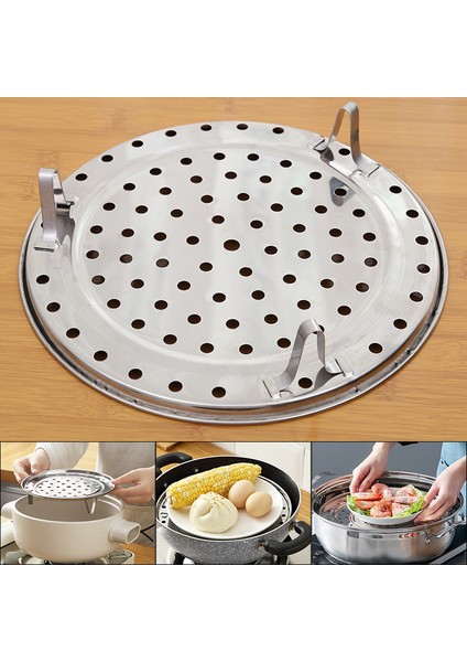 Yaklaşık 19.5cm Tarzı Yomdıd Çok Fonksiyonlu Buharda Pişirme Rafı Dolmalık Ekmek Yemek Paslanmaz Çelik Buhar Tepsi Rafı Buhar Standı Utensilios De Cocina (Yurt Dışından)