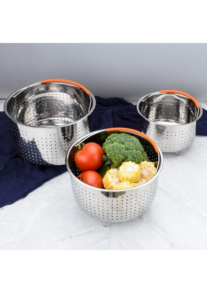 8 Qt Stili Qıt Basınç Tenceresi Için 304 Paslanmaz Çelik Buhar Sepeti Instant Pot Aksesuarları Silicone Kapaklı Kolu ile (Yurt Dışından)