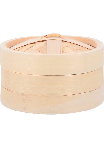 22.3cm Stili Yemek Buharlığı Çok Fonksiyonlu Bambu Buhar Sepeti Dim Sum Mantı Yemek Buhar Makinesi ile Kapak Restoran Ev Için (Yurt Dışından) fiyatları