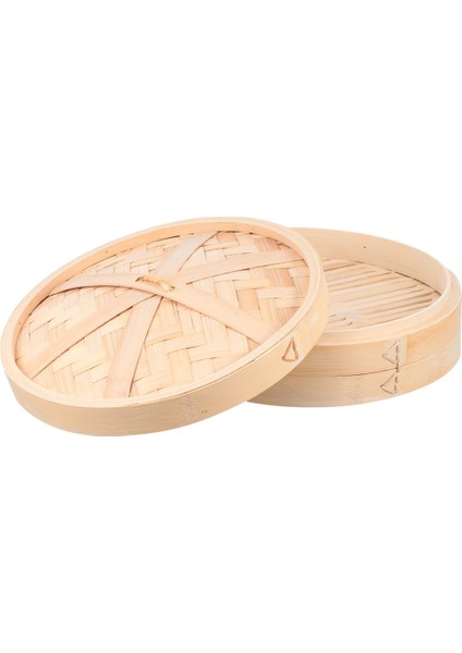 22.3cm Stili Yemek Buharlığı Çok Fonksiyonlu Bambu Buhar Sepeti Dim Sum Mantı Yemek Buhar Makinesi ile Kapak Restoran Ev Için (Yurt Dışından) modelleri
