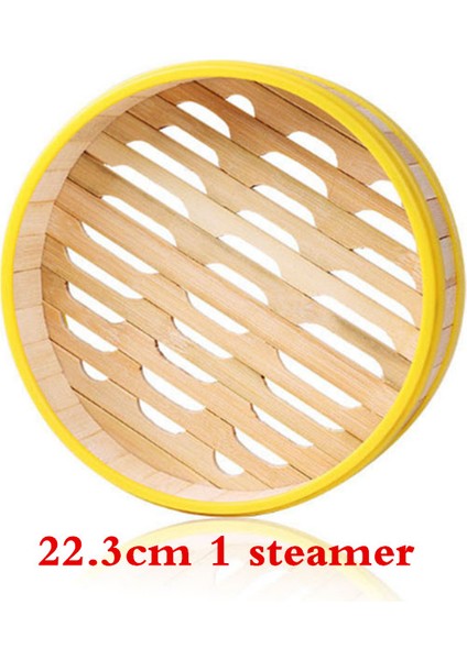 22,3 cm 1 Buharlı Pişirici Stili Bambu Buharlı Mutfak Tenceresi Balık Pilav Dim Sum Sepeti Pilav Makinesi Kapaklı Yemek Dolu Buharlı Buharlı 12 ”bambu Buharlı (Yurt Dışından)