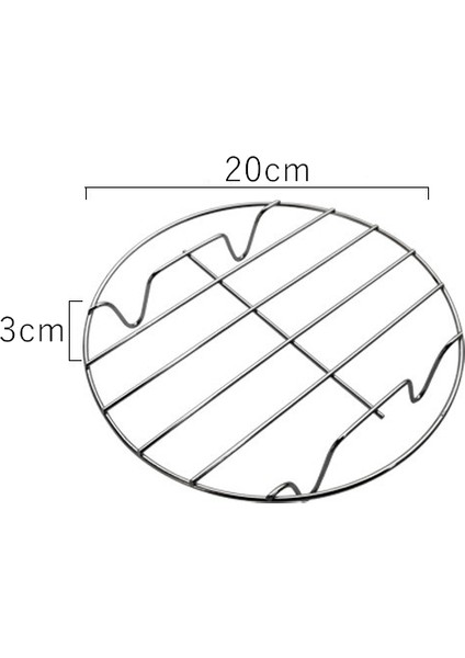 20CM Tarzı Paslanmaz Çelik Düşük Ayaklı Stand Buharlı Pişirme Rafı Yuvarlak Fırın Pişirme Soğutma Tutucu Pirinç Pişirici Tencereler Buhar Rafı Mutfak Araçları (Yurt Dışından)