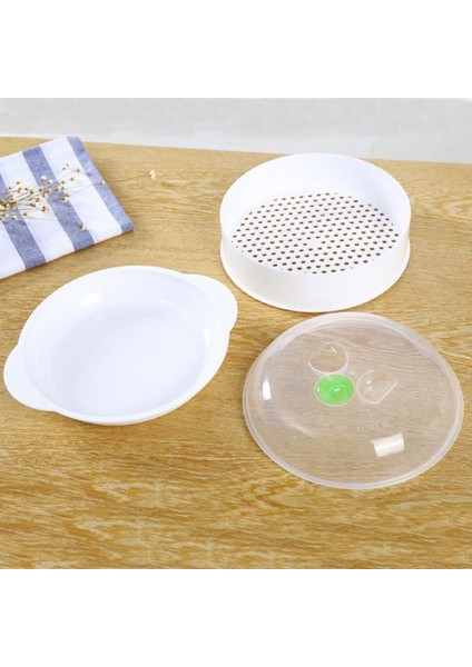 Avrupa Tek Katmanlı Plastik Buharlı Mikrodalga Fırın Buharlı Yuvarlak Plastik Mikrodalga Fırın Kapağı ile Mutfak Pişirme Araçları (Yurt Dışından) modelleri