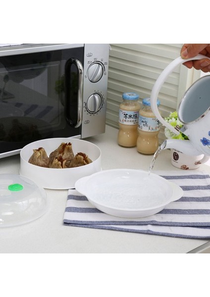 Avrupa Tek Katmanlı Plastik Buharlı Mikrodalga Fırın Buharlı Yuvarlak Plastik Mikrodalga Fırın Kapağı ile Mutfak Pişirme Araçları (Yurt Dışından) fırsatları