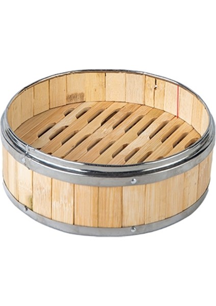 5 Buharlı Pişirici Tarzı Bambu Yemek Buharlığı Paslanmaz Çelik Bantlama Kapaklı Buharlı Pişirici Mutfak Aleti (Yurt Dışından)