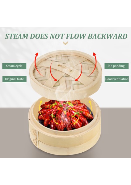 16.5X16.5X11CM Stili Bambu Buharda Sebzeli Sepet Kapaklı Mutfak Pişirme Aracı (Yurt Dışından) fırsatları