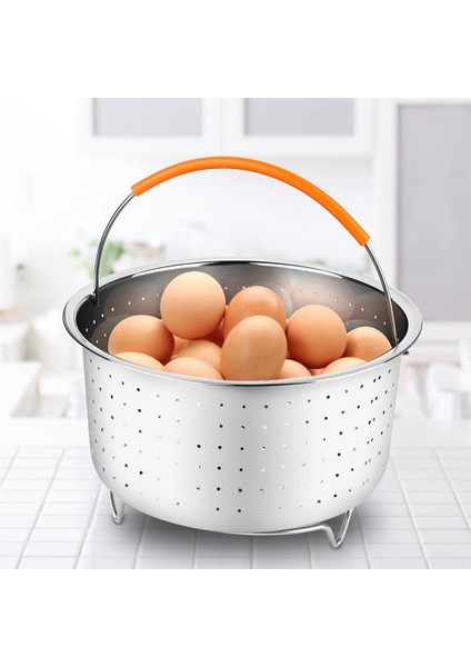 6qt Stili 304 Paslanmaz Çelik Pilav Pişirme Buhar Sepeti Kuart Basınçlı Tencere Anti-Yakıcı Buharlı Multipurpose Meyve Temiz Sepeti (Yurt Dışından)