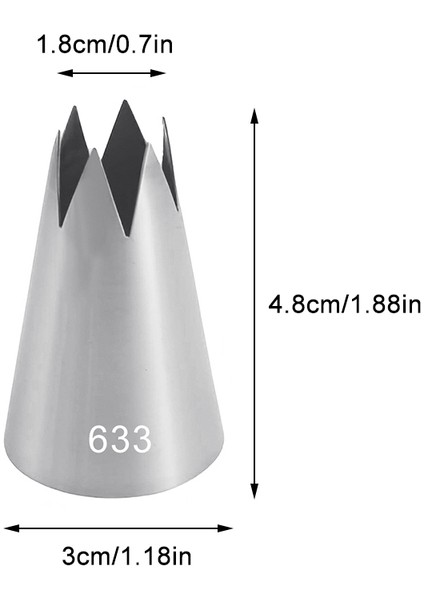 1 Adet 633 Tarzı Kreması Pastacılık Için Rus Pastacılık Uçları 9 Uçlar Pasta Süsleme Uçları Yaprak Lale Gül Pasta Uçları Uçları Şekerleme (Yurt Dışından)