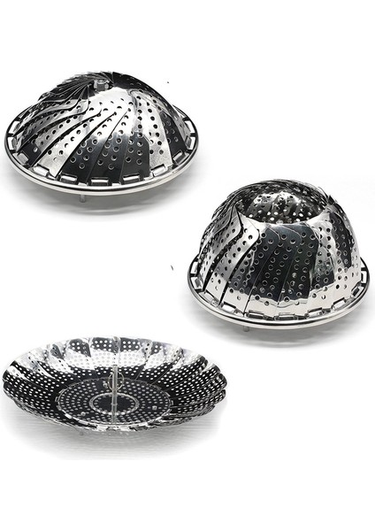 S Tarzı Çekilebilir Paslanmaz Çelik Gıda Meyve Sebze Süzgeç Tencere Buharlı Pişirici Buhar Tepsi Katlanabilir Buharlı Kase (Yurt Dışından) fırsatları