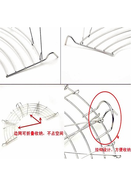 32CM Tarzı Çok Fonksiyonlu Kızartma Yağı Filtre Rafı Paslanmaz Çelik Yarı Daire Buharlı Yağ Tutucu Mutfak Pişirme Katlanabilir Aletler (Yurt Dışından) indirimleri