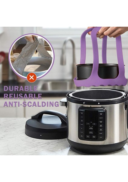 Kırmızı Stil 6 Qt Qt Anti-Scalding Yumurta Buhar Rafı Için Basınç Tencere Sapan Buharlı Silikon Fırın Kaldırıcı Anında Pot Aksesuarları (Yurt Dışından) fiyatları