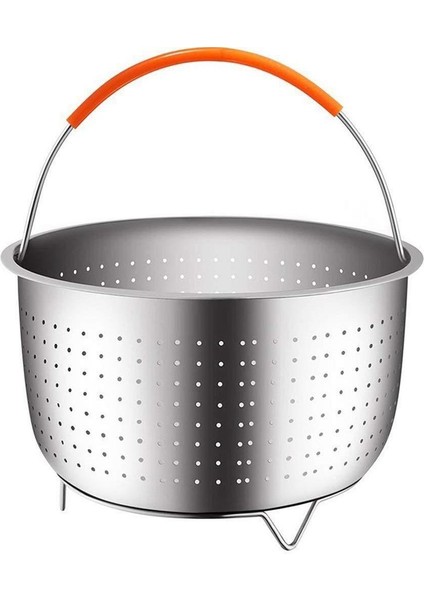 6 Quarts Style 304 Paslanmaz Çelik Buhar Sepeti Instant Pot Aksesuarları Qt Instant Pot Basınç Tenceresi ile Silikon Kaplı Kolu Için (Yurt Dışından)
