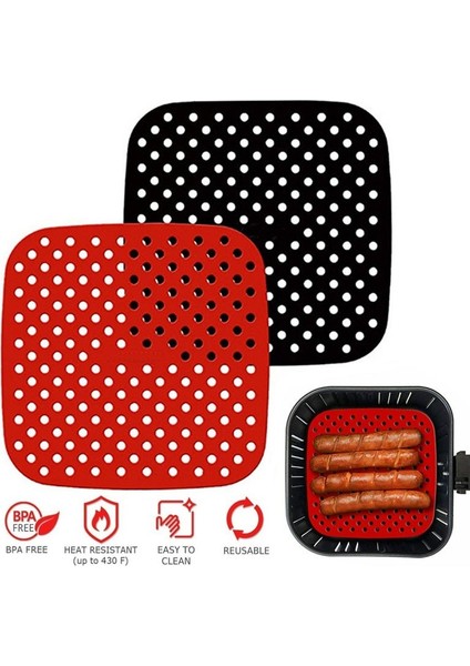 No.2 Tarzı Hava Fritözü Için Silikon Kızartma Sepeti Matı - 7.5~9 Inç Hava Fritözleri Için - Mutfak Aksesuarları (Yurt Dışından)