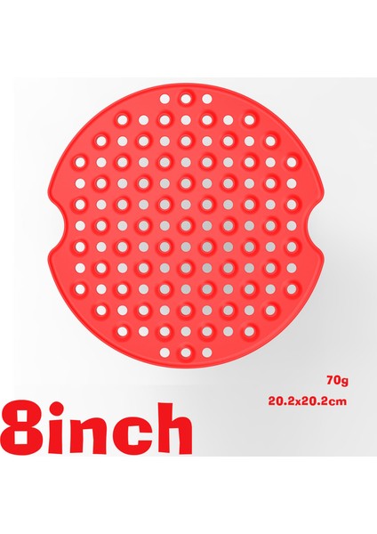 No.7 Tarzı Hava Fritözü Için Non-Stick Silikon Fırın Sepeti Matı 7.5~9 Inç Fritözler Buharlılar Mutfak Aksesuarları (Yurt Dışından)