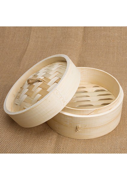 15CM Tarzı 15CM Bambu Buharlı Balık Pilav Sebze Atıştırmalık Sepet Seti Mutfak Pişirme Araçları Kafes ve Kafes Kapağı Pişirme Tencere Seti Pişirme (Yurt Dışından)