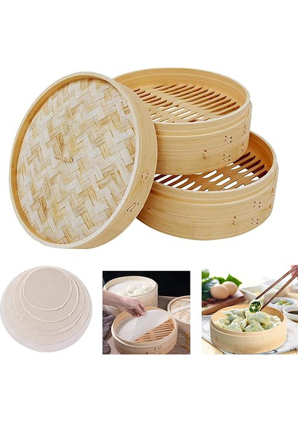 15CM Tarzı 15CM Bambu Buharlı Balık Pilav Sebze Atıştırmalık Sepet Seti Mutfak Pişirme Araçları Kafes ve Kafes Kapağı Pişirme Tencere Seti Pişirme (Yurt Dışından) fırsatları