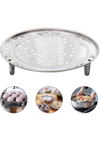 Yaklaşık 21.5cm Tarzı Yomdıd Çok Fonksiyonlu Buharda Pişirme Rafı Dolmalık Ekmek Yemek Paslanmaz Çelik Buhar Tepsi Rafı Buhar Standı Utensilios De Cocina (Yurt Dışından) fırsatları
