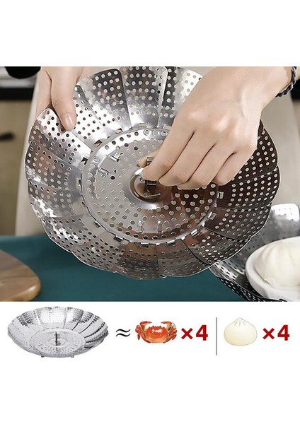 Buğulanmış Yumurtalık 8cm Tarzı Paslanmaz Çelik Lotus Buhar Tepsisi Çok Fonksiyonlu Değiştirilebilir Meyve Tepsi Katlanabilir Büyüleyici Buhar Tepsisi Buhar Rafı (Yurt Dışından) fiyatları