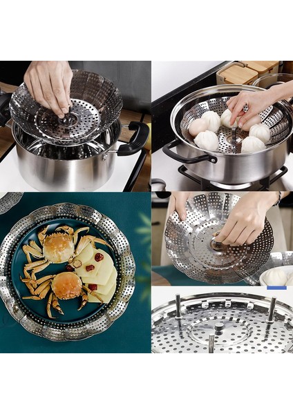 Buğulanmış Yumurtalık 8cm Tarzı Paslanmaz Çelik Lotus Buhar Tepsisi Çok Fonksiyonlu Değiştirilebilir Meyve Tepsi Katlanabilir Büyüleyici Buhar Tepsisi Buhar Rafı (Yurt Dışından) fırsatları