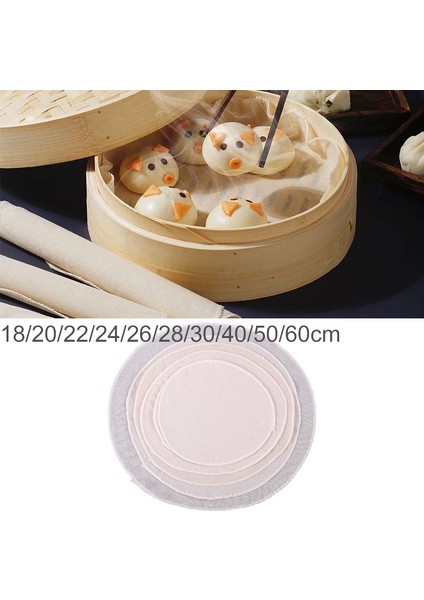 28CM Tarzı 5 Adet Yapışmaz Pamuk Buharlı Bez Yuvarlak Pamuklu Gaze Çekmece Buharlı Mat Dolgulu Ekmek Buharlı Mutfak Buharlı Ekmek Pişirme Bezleri (Yurt Dışından) fırsatları
