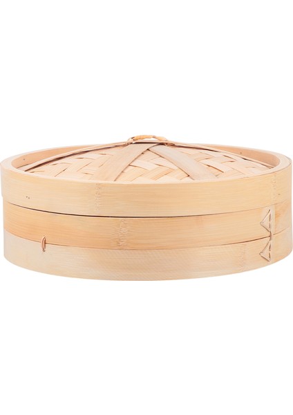 30CM Tarzı Yemek Buharlığı Çok Fonksiyonlu Bambu Buhar Sepeti Dim Sum Mantı Yemek Buhar Makinesi ile Kapak Restoran Ev Için (Yurt Dışından)