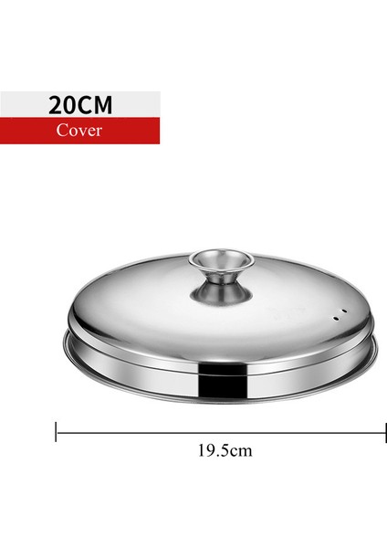20CM Kapak Stili Yuvarlak Paslanmaz Çelik Dumpling Buharlığı Yemek Buhar Izgarası ile Sap Kapağı Pilav Tenceresi Mutfak Pişirme Aksesuarları (Yurt Dışından)