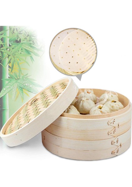 No.1 Tarzı Çin Mantısı Bambu Buharlı Pişirici Kapaklı Dimsum - (Yurt Dışından) modelleri