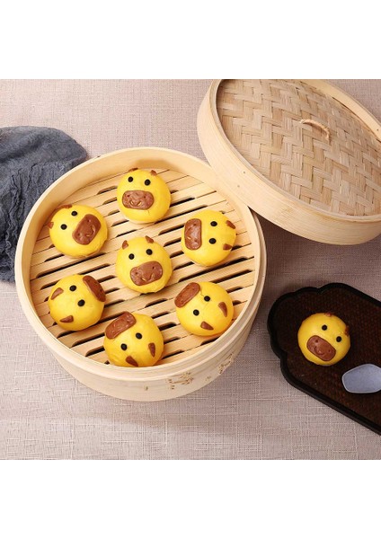 11.5cm 1 Buharlı Stil Bambu Buharlı Steamer Pişirici Sepeti Mantı Dim Sum Kahvaltı Buğulanmış Ekmek Mantılar Yumurtalar Balık Ev Işletme Kullanımı El Cilalı (Yurt Dışından) fiyatları