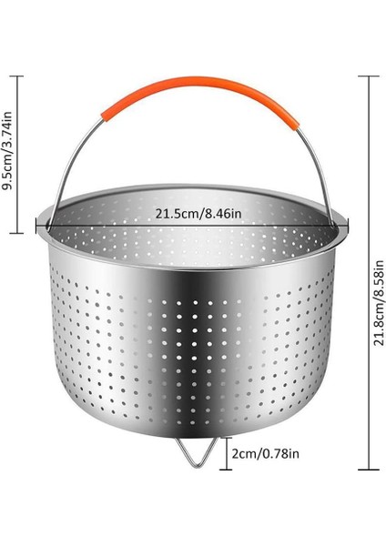 215X115MM Stili Sebze Buharlı Pişirici Mutfak Tenceresi Anti-Sıcaklık Buhar Sepeti Düdüklü Tencere Meyve Buharlı Pişirici Cookeo Mutfak Aksesuarları (Yurt Dışından)