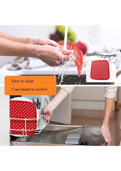 Mor Tarzı Airware Yeniden Kullanılabilir Hava Fritözü Silikon Aksesuarları Liners Inç Kare Yuvarlak Yapışmaz Silikon Hava Fritözü Sepet Matları (Yurt Dışından)